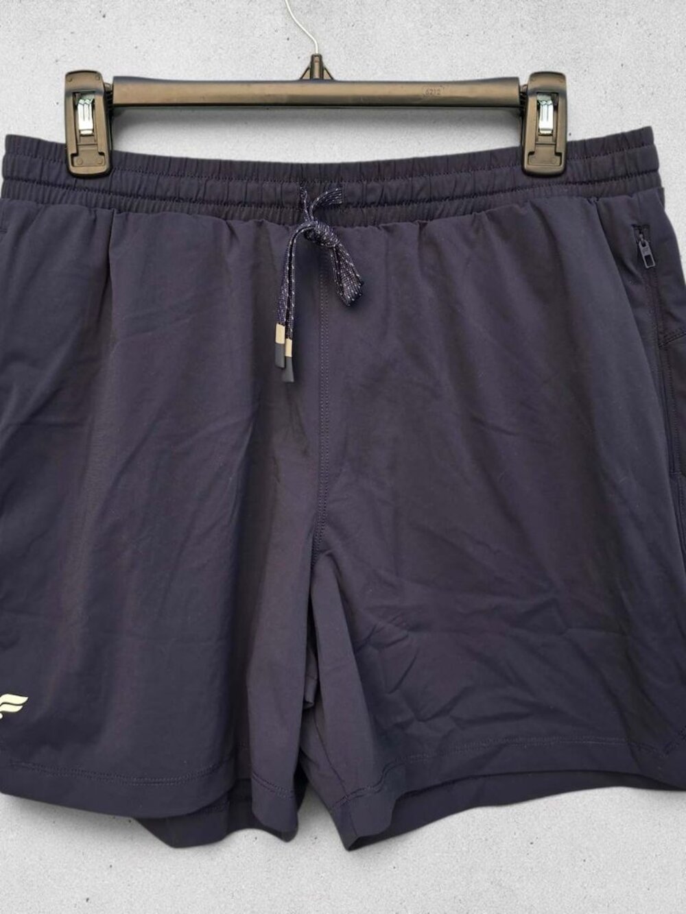 Fabletics The One Short 5" Navy Zip Pocket Shorts L NWT